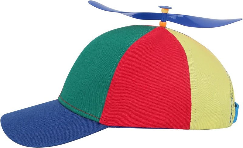 Holiberty Kids Cute Propeller Hat Toddlers Adjustable UV Protection Tennis Baseball Cap Sun Visor Funny Clown Cap Helicopter Top Hat - Image 5